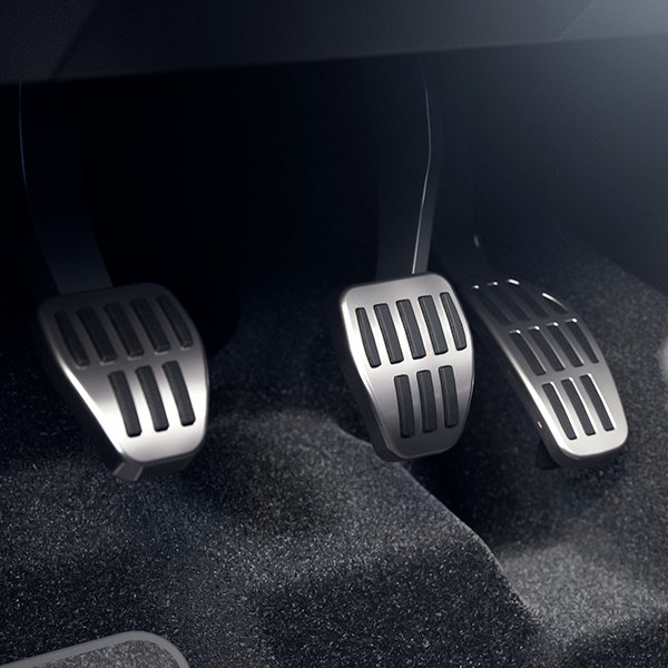 Sportpedalenset, mat aluminium automaat | Mitsubishi